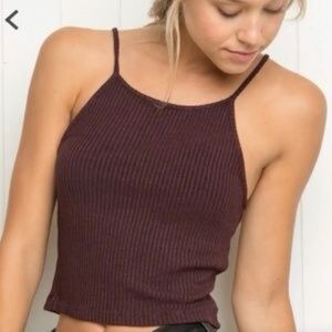 BRANDY MELVILLE • Burgundy Ribbed Camisole